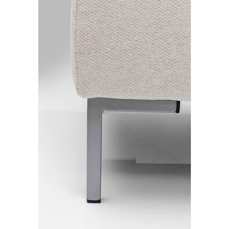 Cream fabric footstool - Gianni - Kare Design