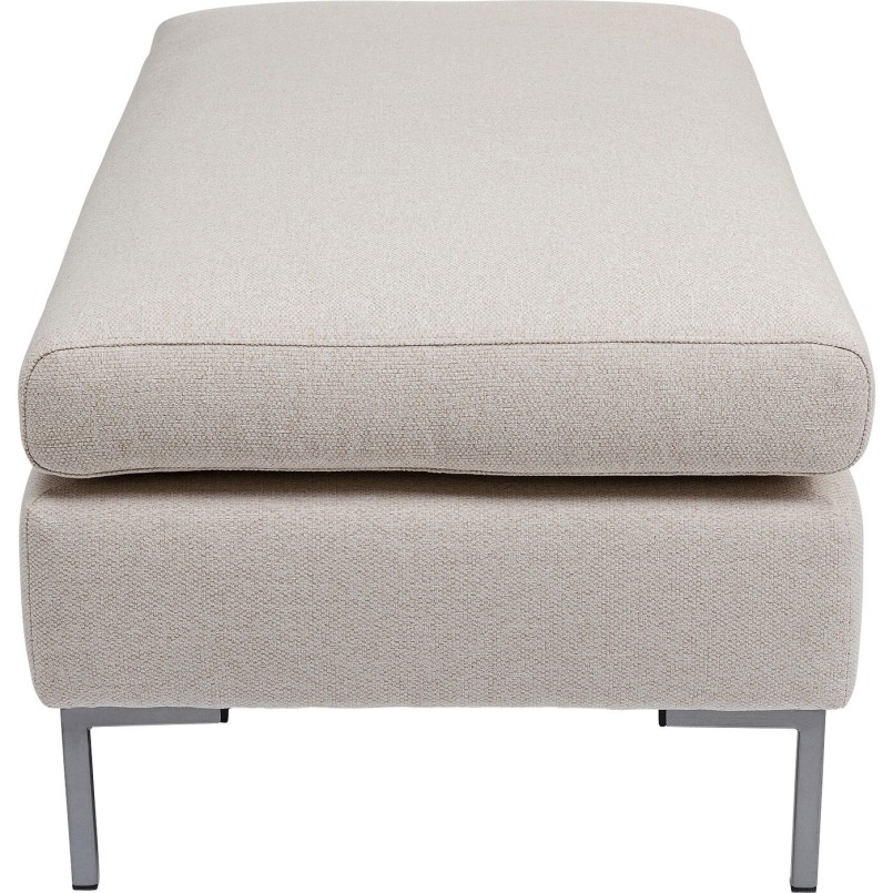 Cream fabric footstool - Gianni - Kare Design