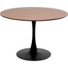 Walnut colored table with black base - Schickeria - Kare Design