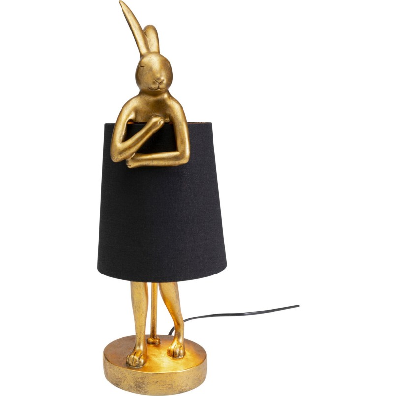 Zwart-gouden konijnenlamp - Dier - Kare Design