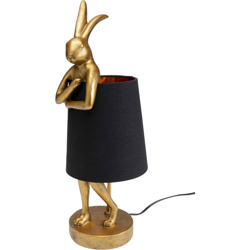 Zwart-gouden konijnenlamp - Dier - Kare Design