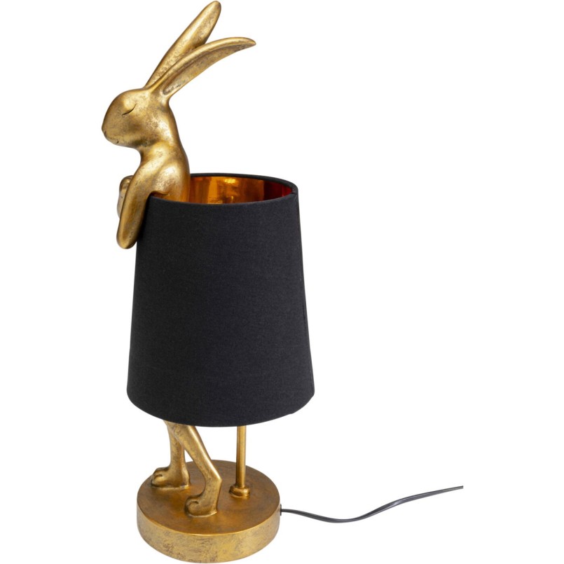 Zwart-gouden konijnenlamp - Dier - Kare Design