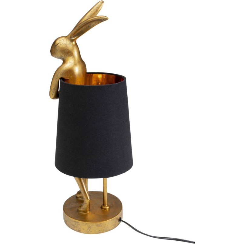 Zwart-gouden konijnenlamp - Dier - Kare Design