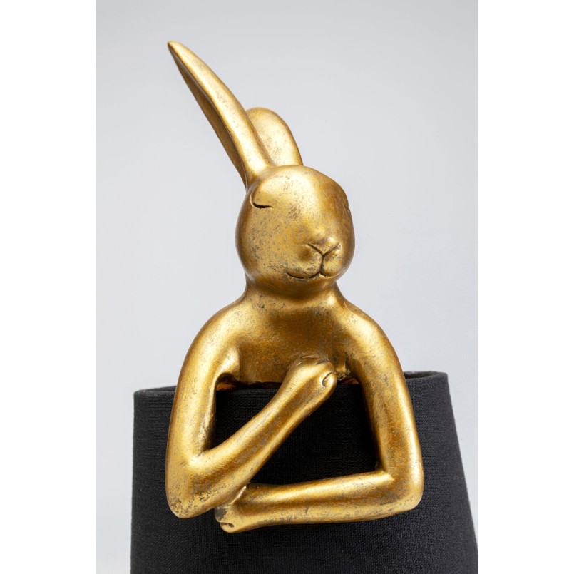 Zwart-gouden konijnenlamp - Dier - Kare Design