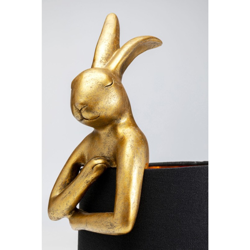 Zwart-gouden konijnenlamp - Dier - Kare Design