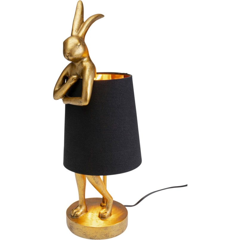 Zwart-gouden konijnenlamp - Dier - Kare Design