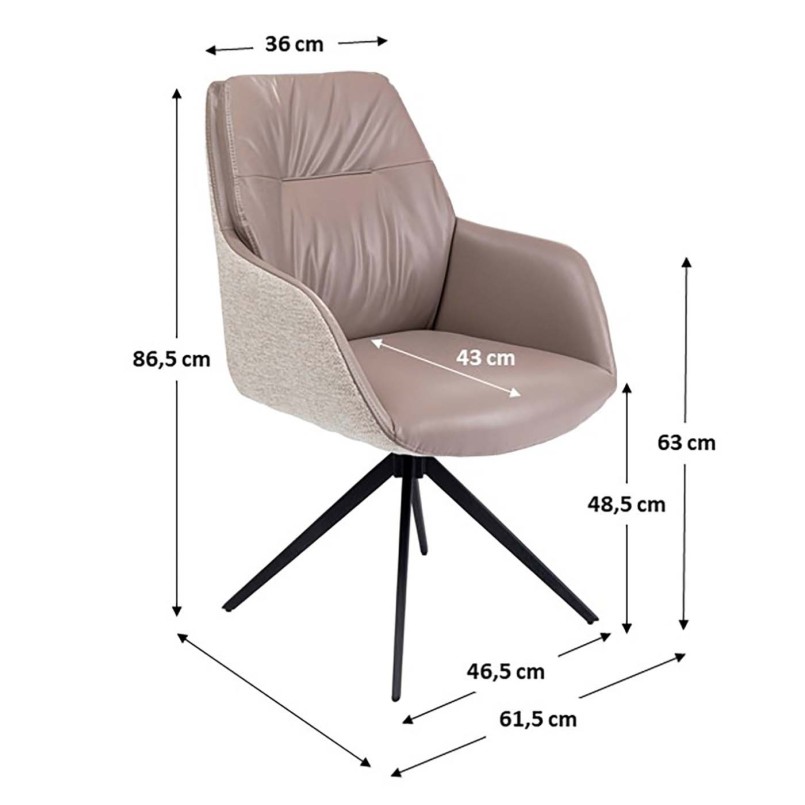 Contemporary grey swivel chair - Amira - Kare Design