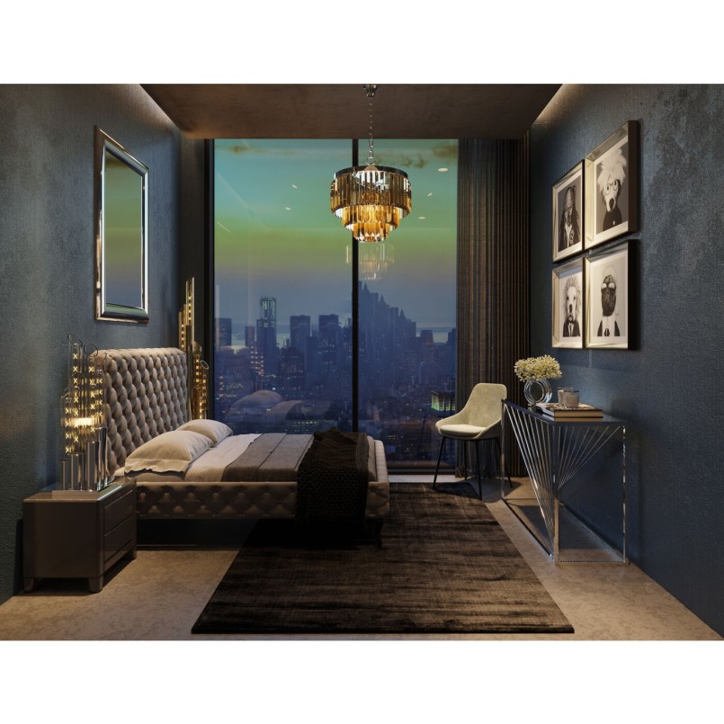 Beige fluwelen stoel - East Side - Kare Design