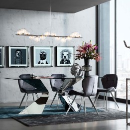 Grey velvet retro chair - Viva - Kare Design