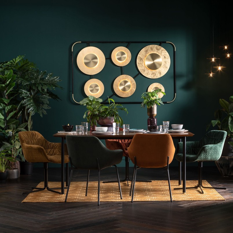 Stoel met groene eigentijdse armleuningen - Avignon - Kare Design