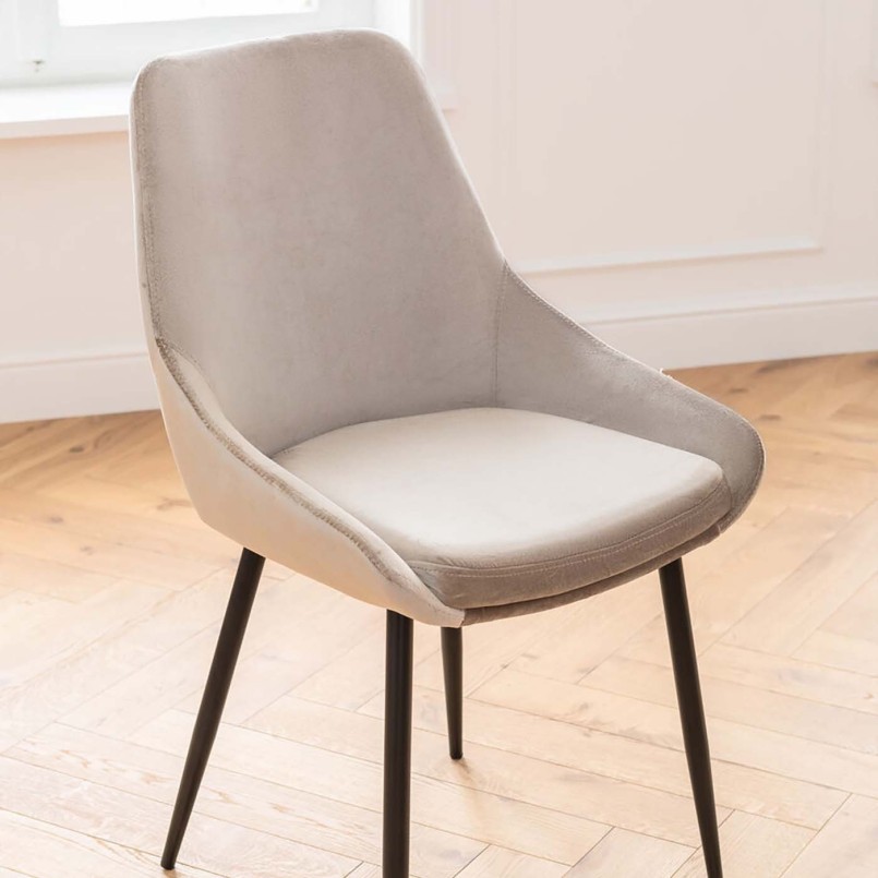 Beige velvet chair - East Side - Kare Design