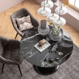 Stoel met grijze vintage armleuningen - Thelma - Kare Design