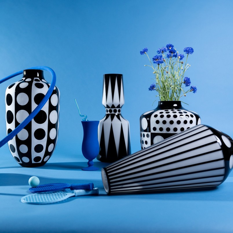 Zwart-witte vaas - Brillar - Kare Design