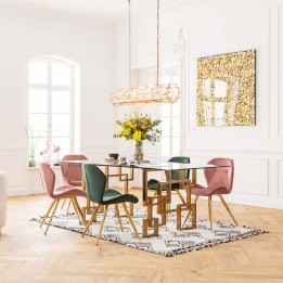 Green velvet retro chair - Viva - Kare Design