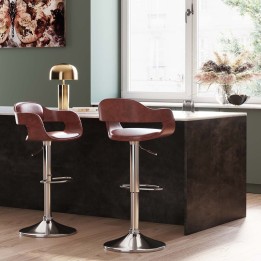 Vintage bruine barkruk - Monaco - Kare Design