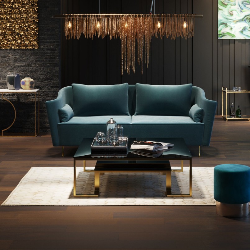 Retro vergulde salontafel - Rush - Kare Design