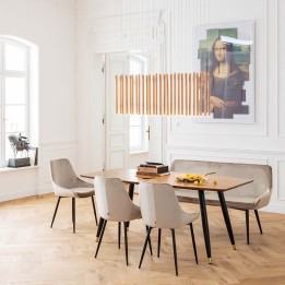Beige fluwelen stoel - East Side - Kare Design
