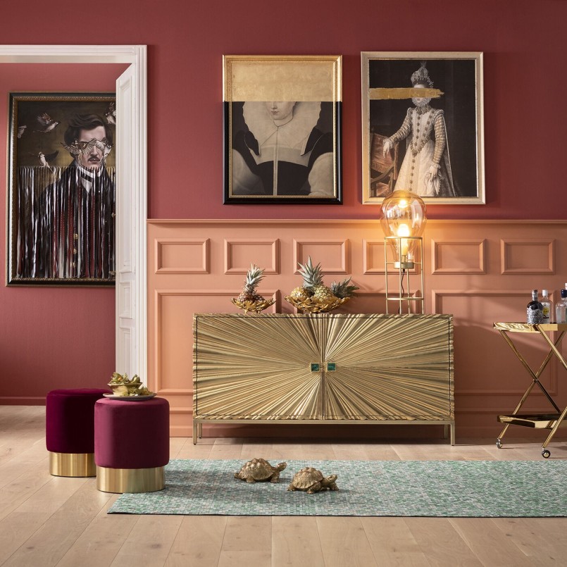 Eigentijds gouden dressoir - Illumino - Kare Design