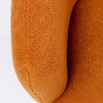Draaifauteuil Fuzzy bruin Kare Design