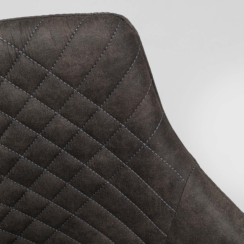 Charcoal grey swivel chair with arms - Coco - Kare Design