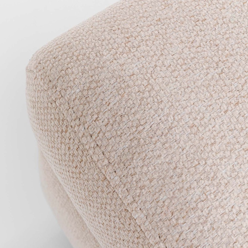 Crème stoffen poef - Gianni - Kare Design