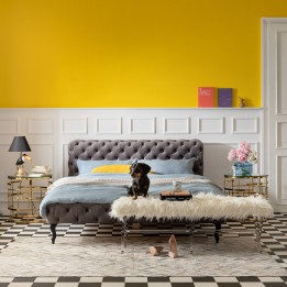 Barok bed 160x200 zilvergrijs - Desire - Kare Design - Kare Design