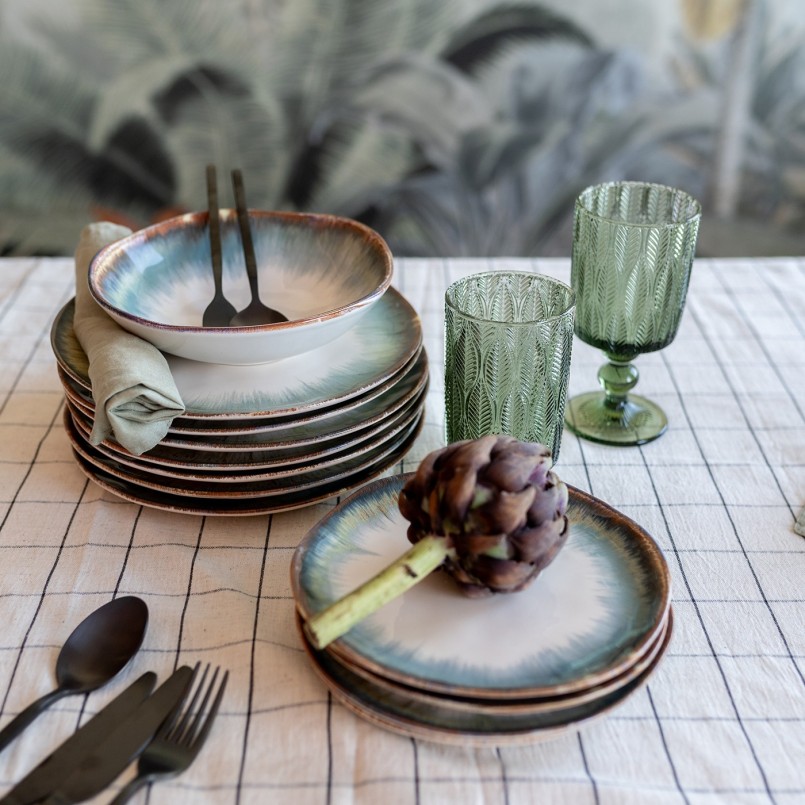 Groene glazen wijnglazen - Fogli - Kare Design