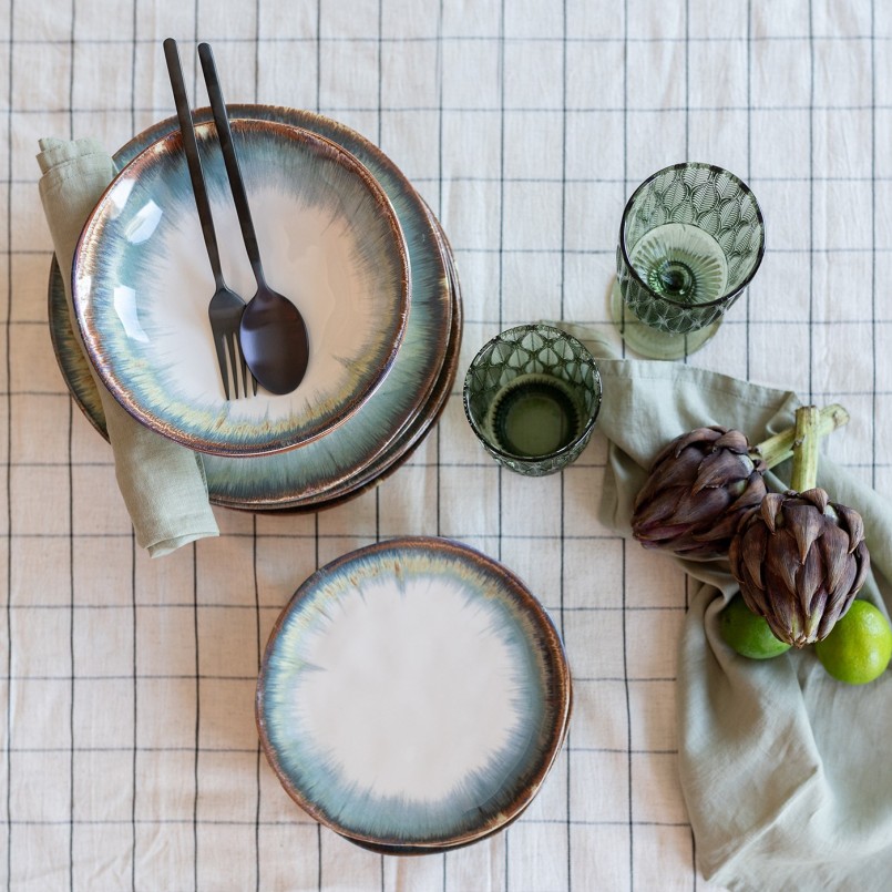 Groene glazen waterglazen - Fogli - Kare Design