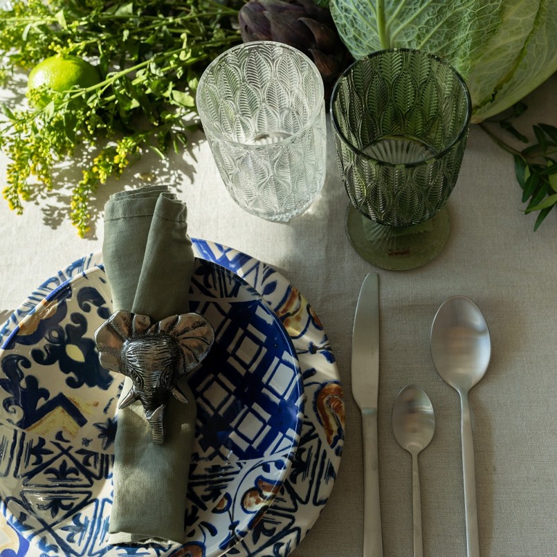 Groene glazen wijnglazen - Fogli - Kare Design