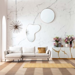 Hedendaagse crème hoekbank - Amalfi - Kare Design