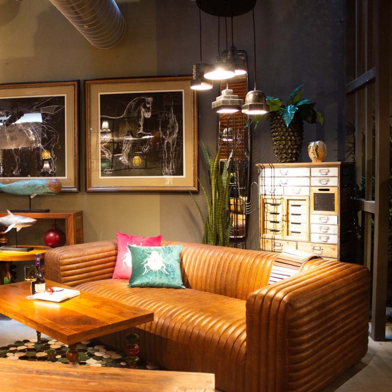 3-zitsbank van leer - Malibu - Kare Ontwerp
