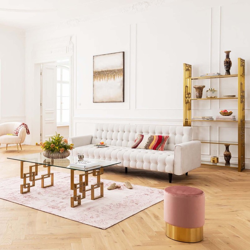 Retro bedbank in ecru - Milchbar - Kare Design