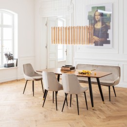 Beige velvet bench - East Side - Kare Design