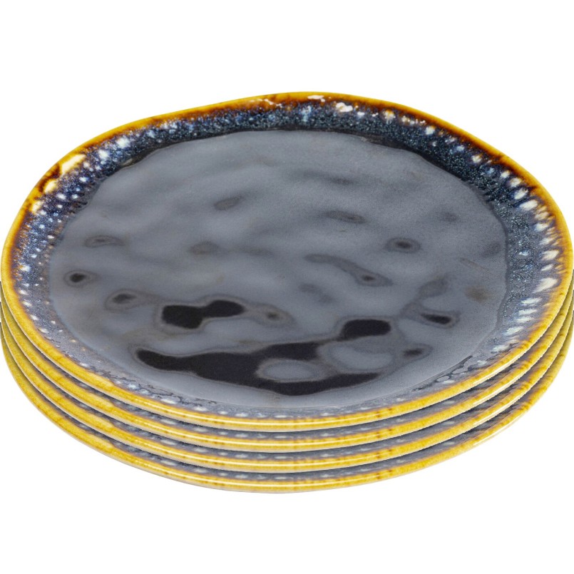 Blue stoneware dinner plates - Lio - Kare Design