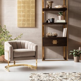 Retro fauteuil beige - Pure Elegantie - Kare Design