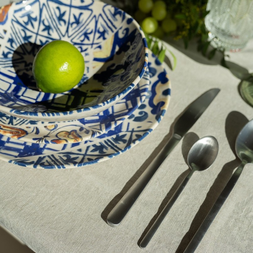 Blue and white soup plates - Fresco - Kare Design