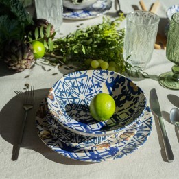 Blauwe en witte soepborden - Fresco - Kare Design