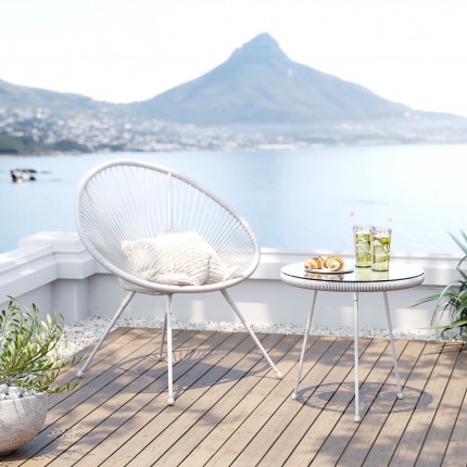 Tuin Bijzettafel Acapulco wit Kare Design