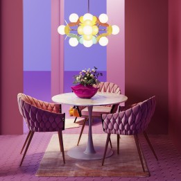 Ronde tafel in mineraalmarmer - Veneto - Kare Design