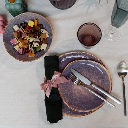 Borden Shirley paars Ø26cm (6/Set) Kare Design