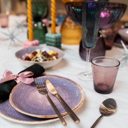 Borden Shirley paars Ø26cm (6/Set) Kare Design