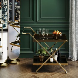 Gouden Rechthoekige Serveertafel - Casino - Kare Design