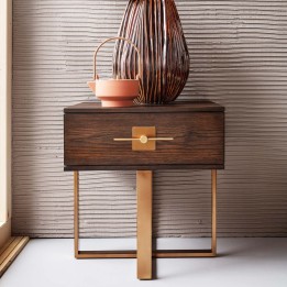 Retro wooden bedside table - Osaka - Kare Design