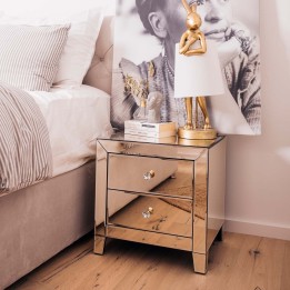 Glamorous mirror bedside table - Luxury - Kare Design