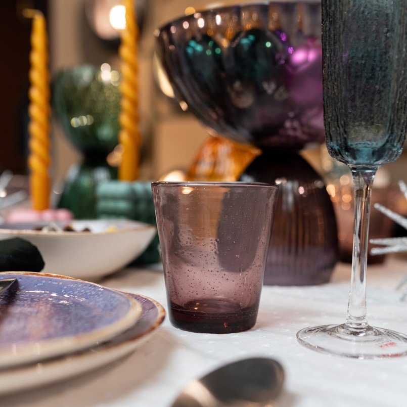 Blauw glazen champagneglazen - Cascata - Kare Design