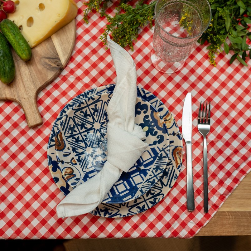 Blauwe en witte dinerborden - Fresco - Kare Design