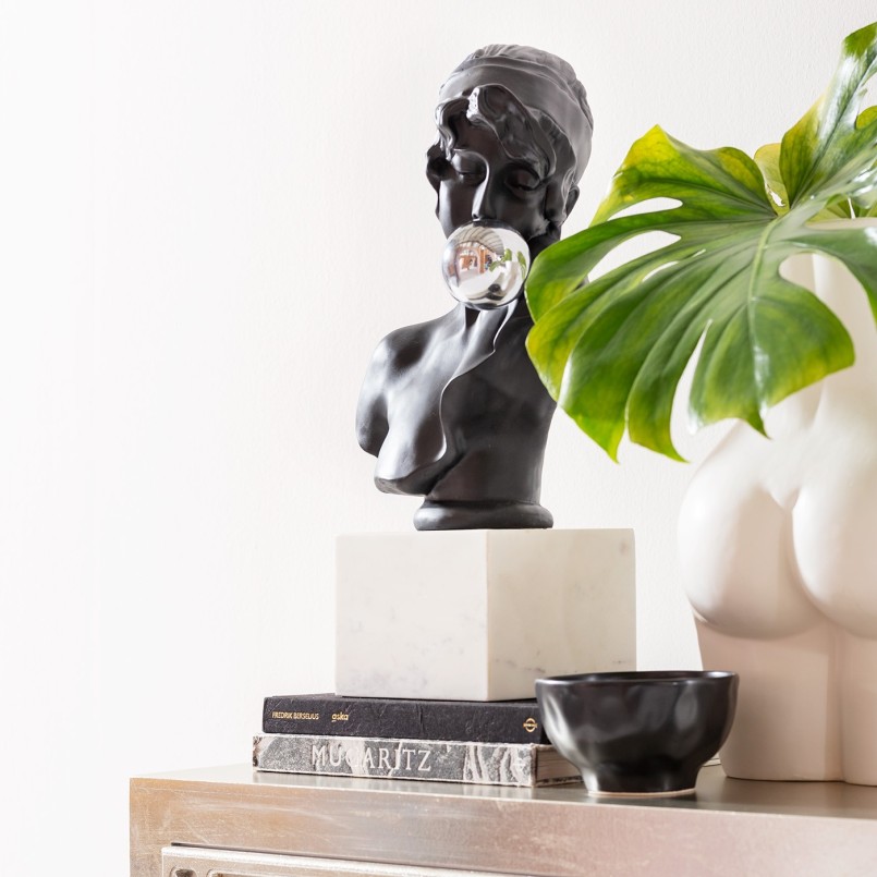 Bowls Organic Ø15cm black (4/set) Kare Design