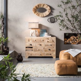 Ethnic wooden chest of drawers - Puro - Kare Design
