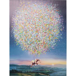 Elephant and flowers by night - Touched - Kare Design