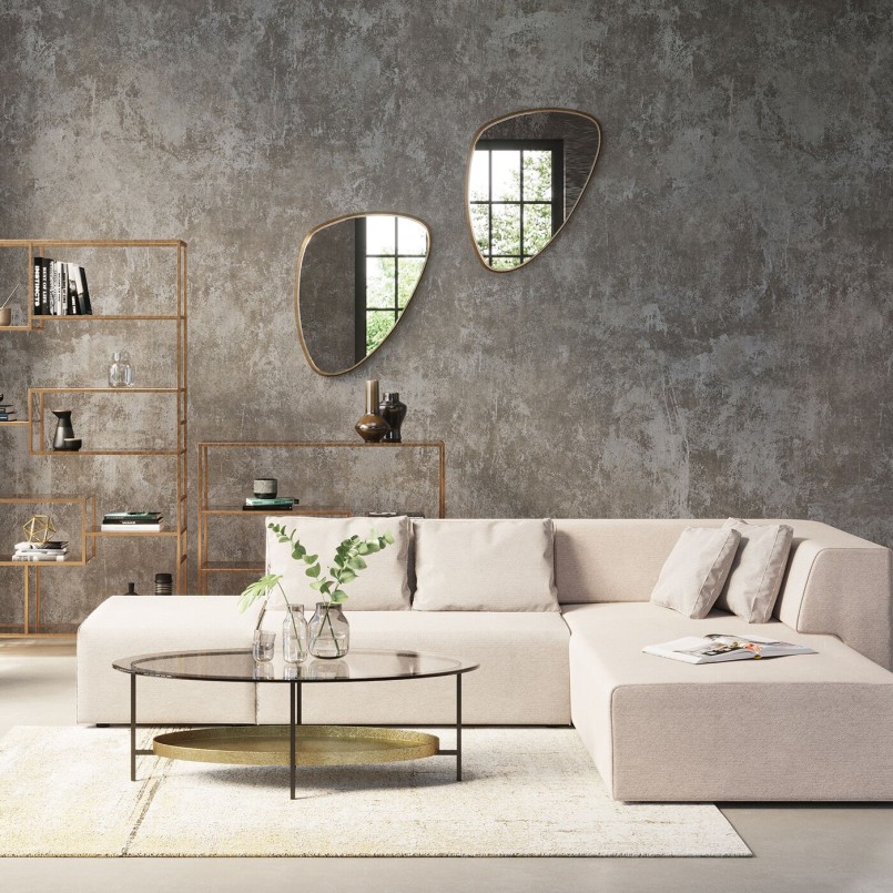 Beige eigentijdse hoekbank - Infinity Ottoman - Kare Design